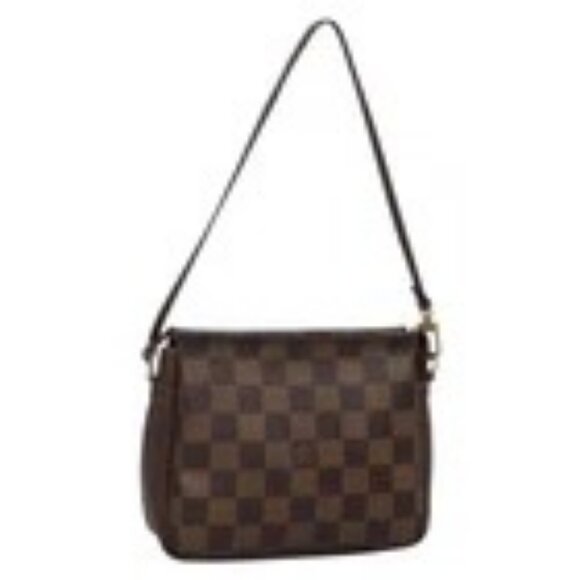 LOUIS VUITTON Damier Ebene Trousse makeup Pouch N51982 LV Auth 136051 - Picture 1 of 16